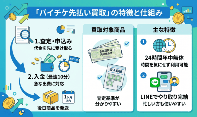 バイチケの先払い買取とは？特徴を徹底解説