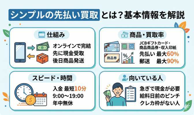 シンプルの先払い買取とは？基本情報を解説