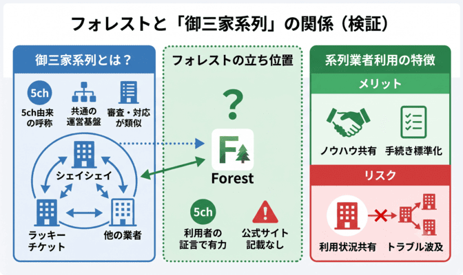 フォレストの先払い買取はどこの系列?御三家説を検証