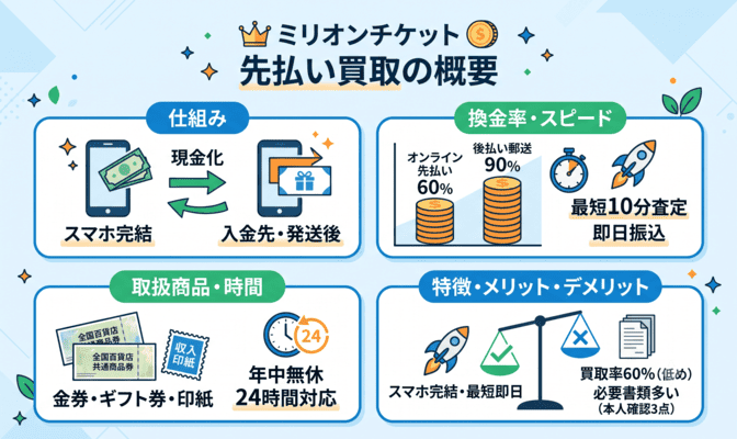ミリオンチケット先払い買取の基本情報とサービス概要