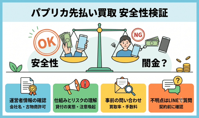 パプリカの先払い買取は闇金なのか安全性を検証