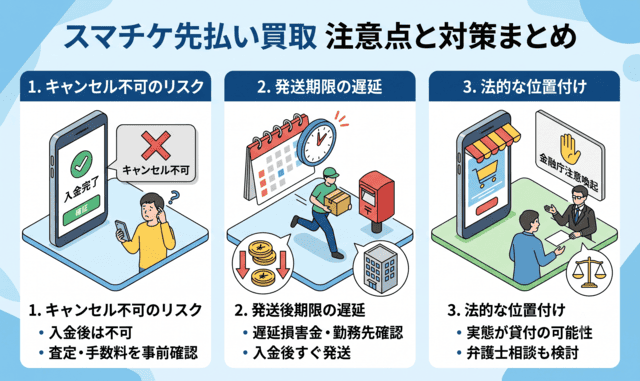 スマチケ先払い買取を利用する際の注意点と対策