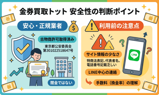 金券買取トットは闇金？先払い買取の安全性