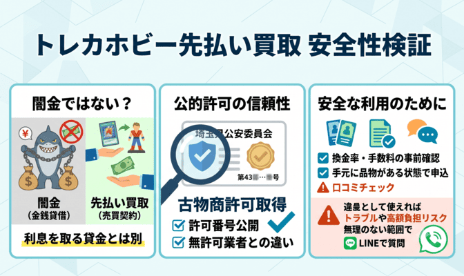 トレカホビー先払い買取は闇金？安全性を検証